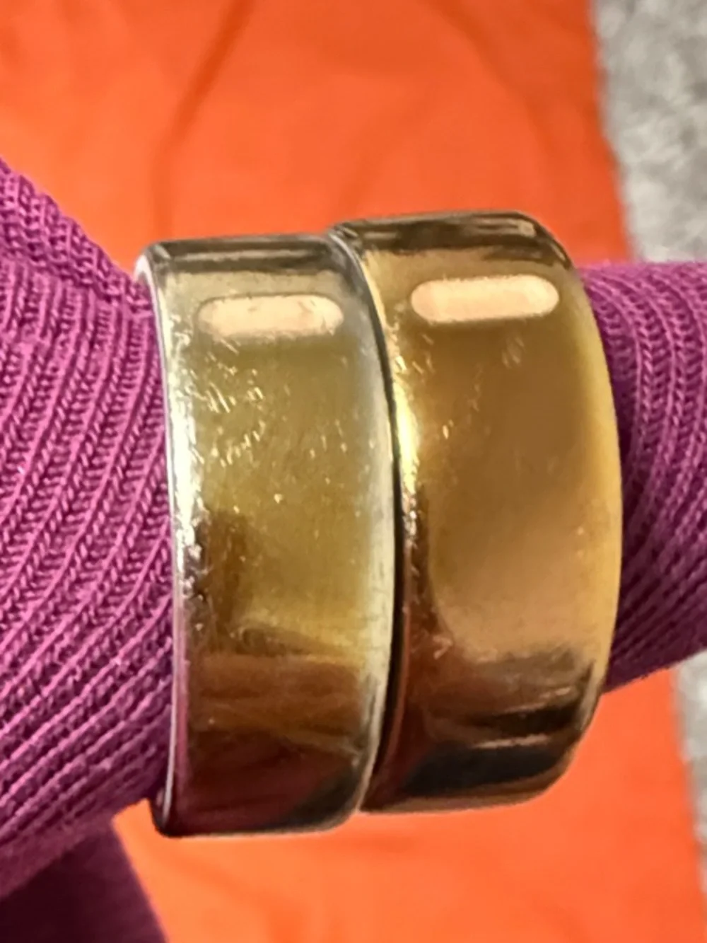 Oura Ring 4 by Oura — Rose Gold and Silver Set with Charger. Size 11